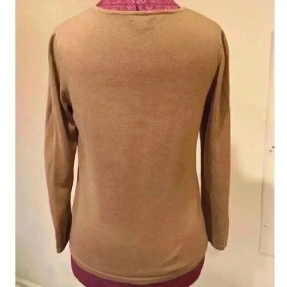 J Jill Womans Sweater Size medium Brown V Neck - Picture 4 of 5